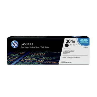 hp 304A Toner, Black Dual Pack, CC530AD